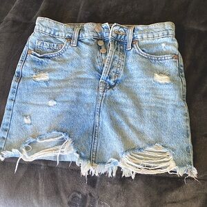 Aeropostale high rise denim mini skirt.